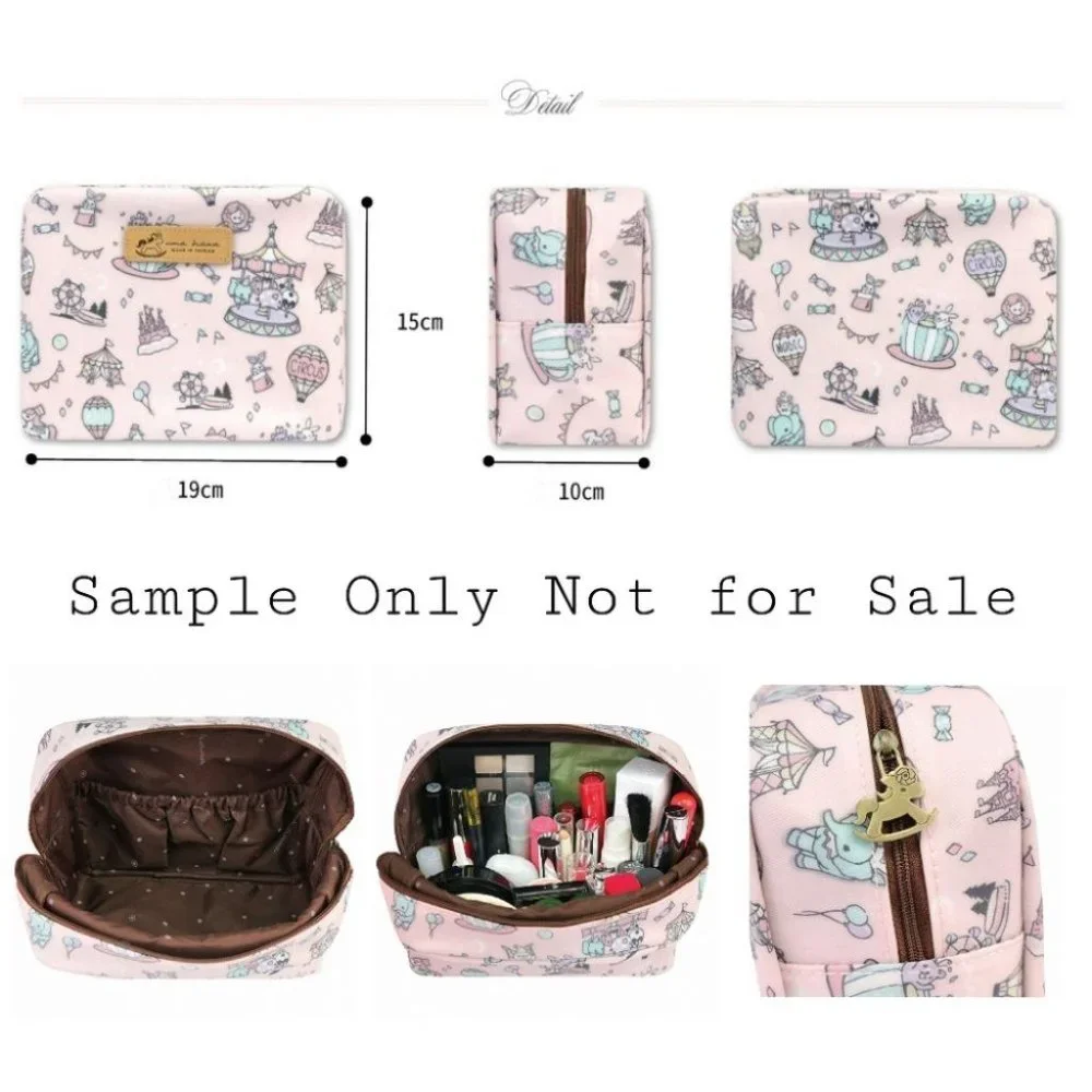 Waterproof Tropical Flowers Cube Makeup Cosmetic Bag - Picture 2 of 9